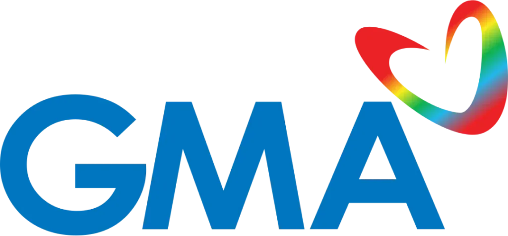 GMA Network logo: the letters “GMA” in blue beside a rainbow-colored heart emblem.