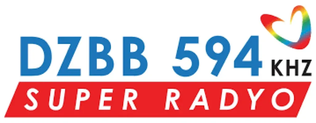 DZBB Super Radyo logo reading “DZBB 594 KHZ” with “SUPER RADYO” on a red banner and a colorful swirl emblem.