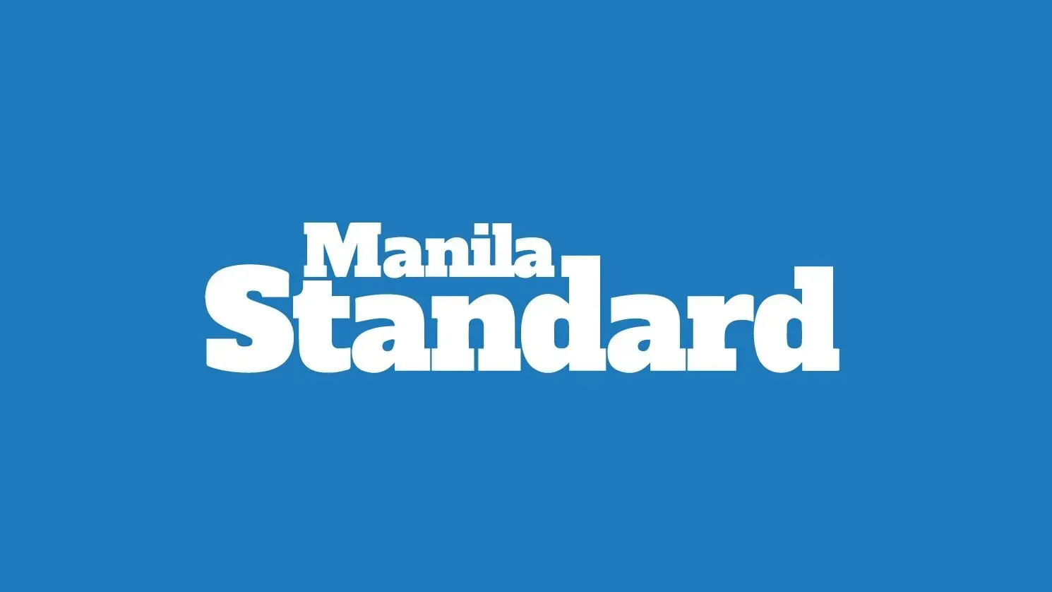 Manila Standard logo, “Manila Standard” in white on a blue background.